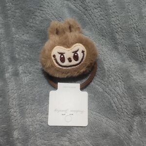 Brown Plush Animal Hair Tie